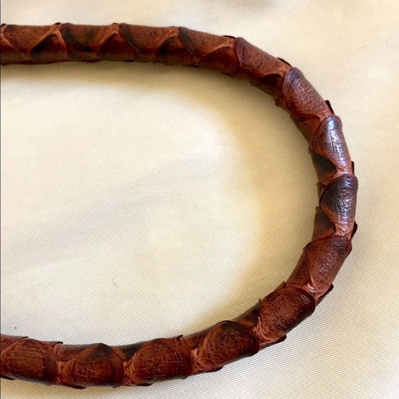 Jean Paul Gaultier Brown Python Choker Necklace - Picture 4 of 4